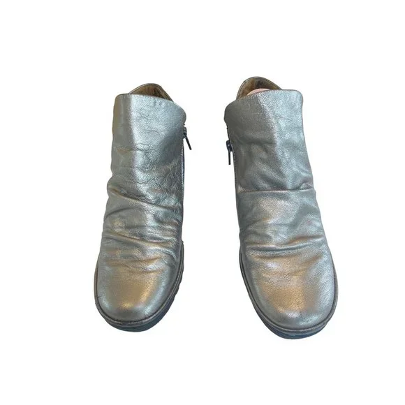 Fly London EU 41 Gold Metallic Weso Boots Booties | Leather Upper - Picture 4 of 13